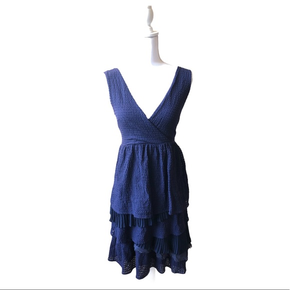Ric Rac Blue Ruffle Dress - Picture 1 of 4